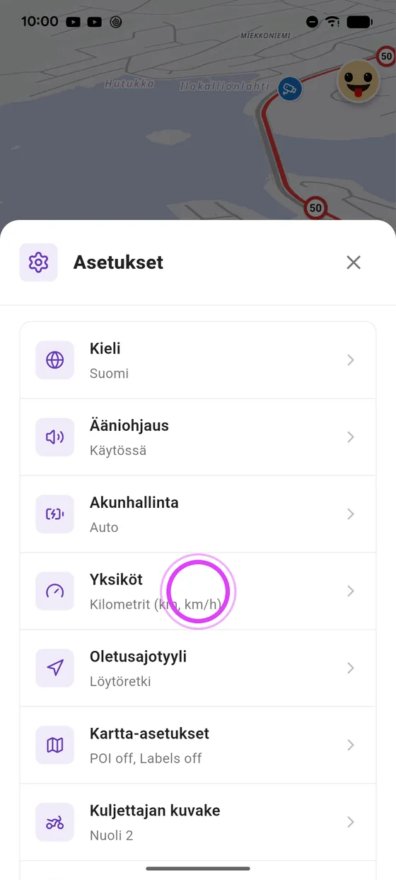 Avaa yksiköt