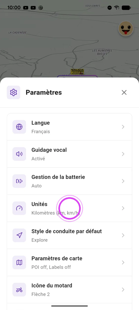Ouvre les unités