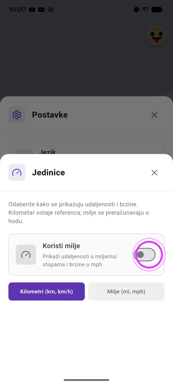 Prebaci na milje