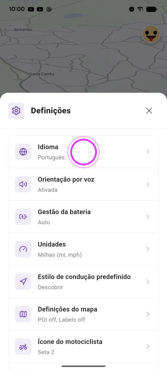 Abre o idioma