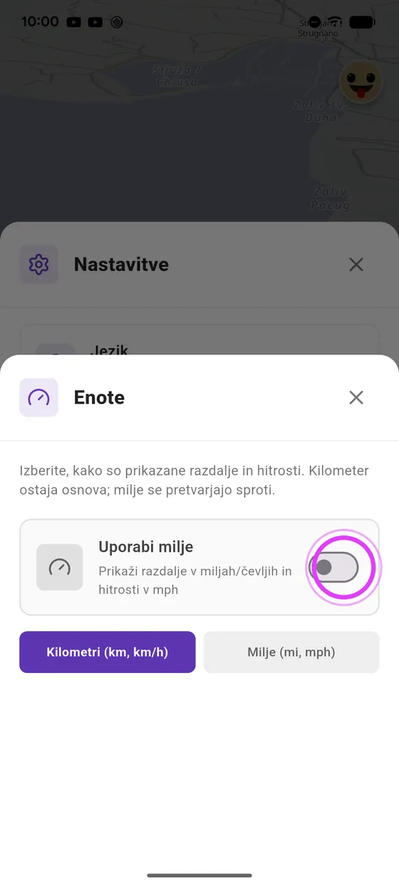Preklopi na milje