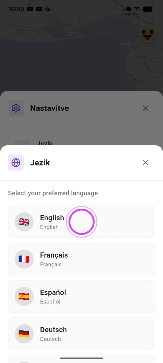 Izberi jezik