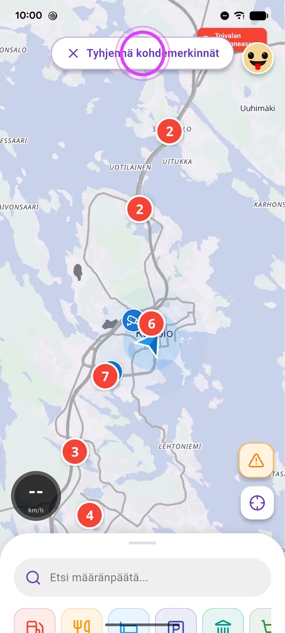 Tyhjennä kartta