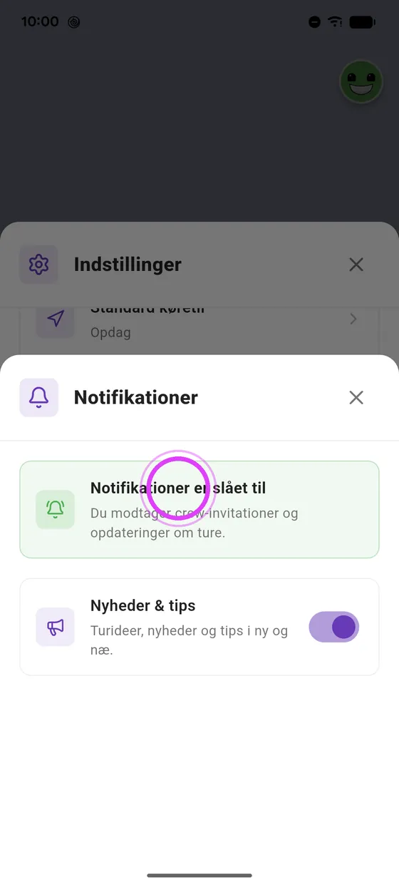 Grøn: alt er slået til