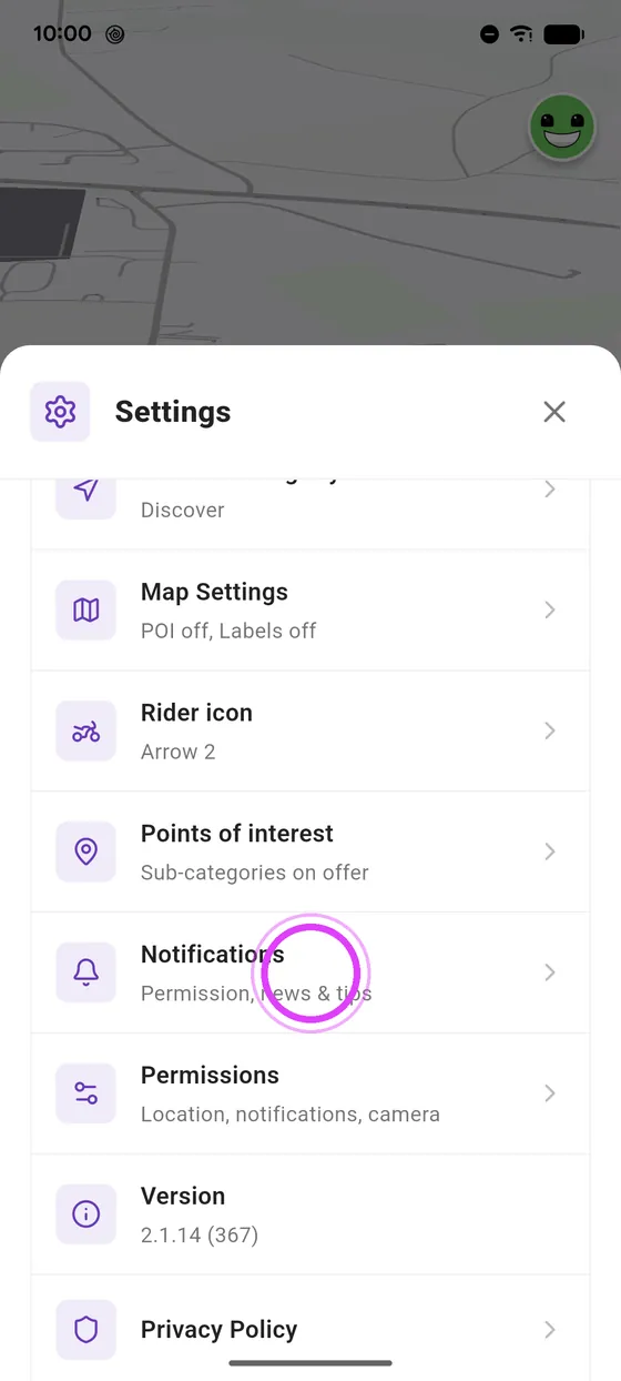 Open Notifications