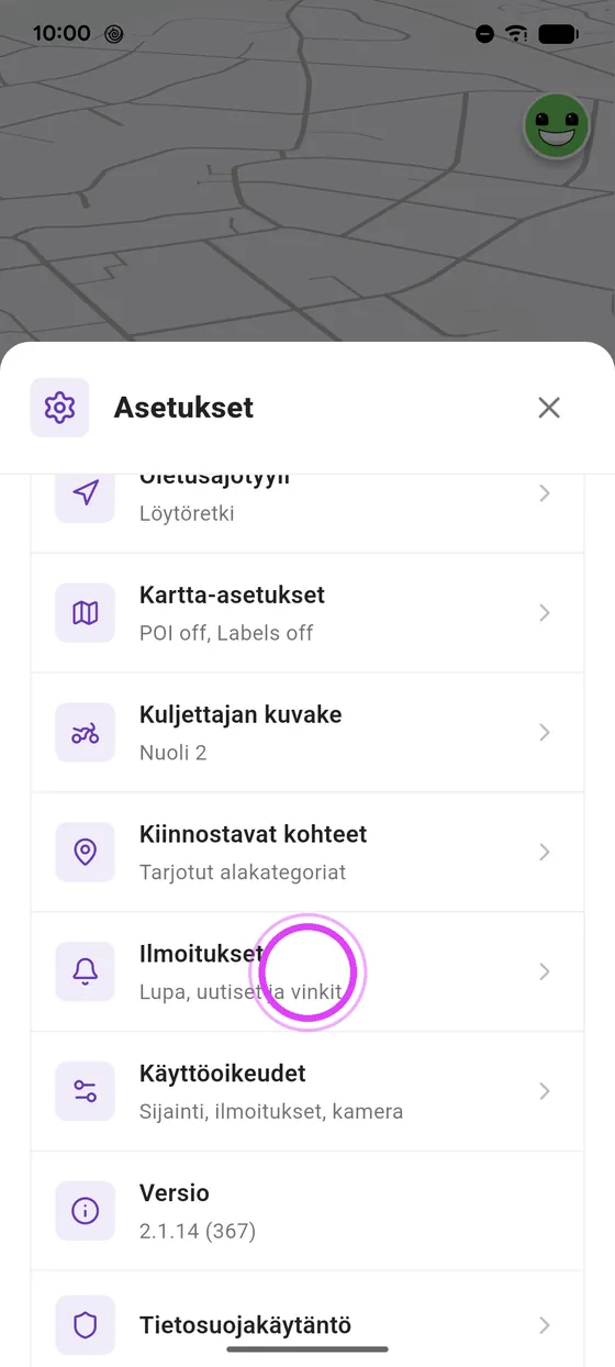 Avaa Ilmoitukset