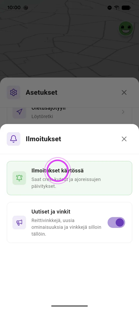 Vihreä: kaikki käytössä