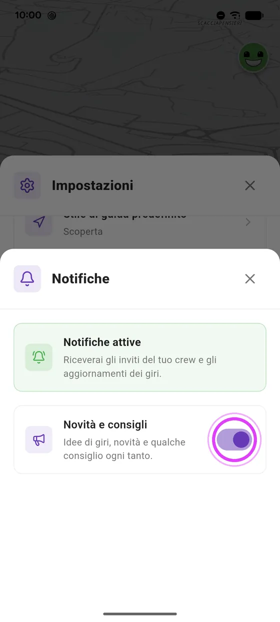 Disattiva Novità