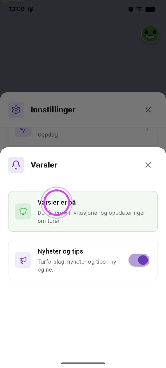 Grønt: alt er på