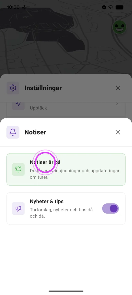 Grönt: allt är på