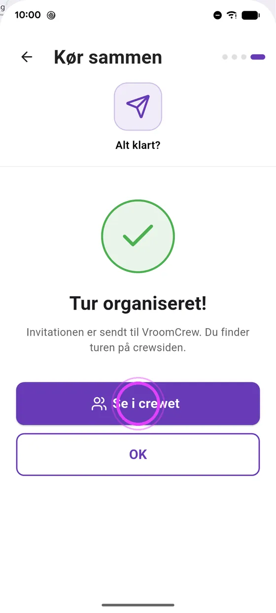 Hele crewet ved det