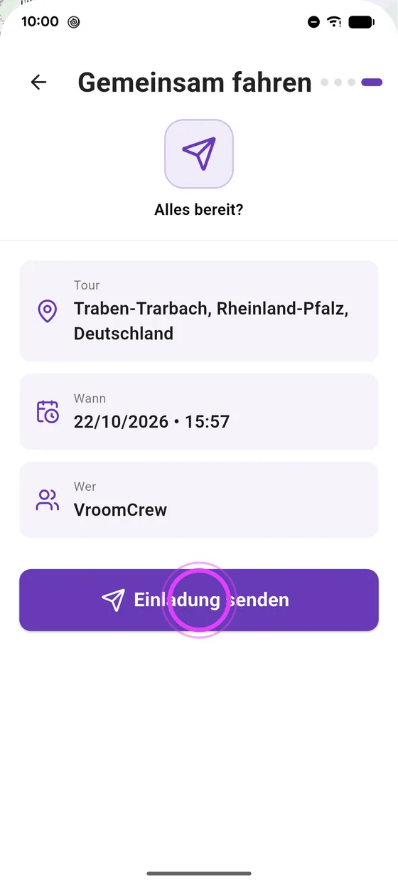 Einladung senden