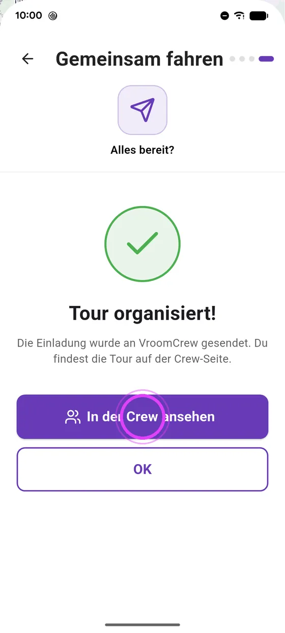 Die Crew weiß Bescheid