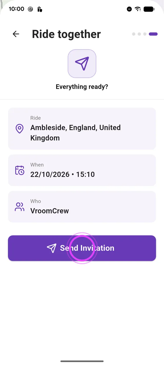 Send the invitation