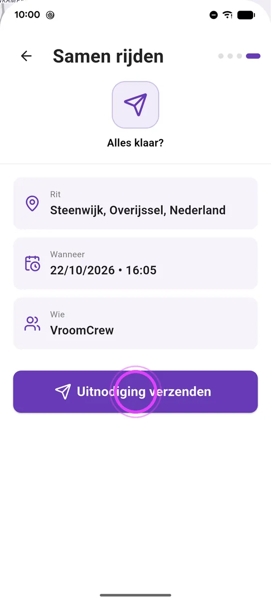 Verstuur de uitnodiging