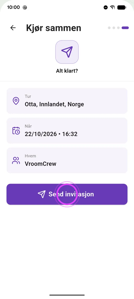 Send invitasjonen
