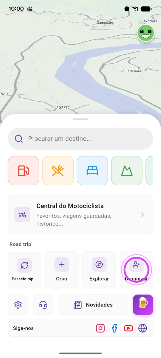 Toca em Organizar