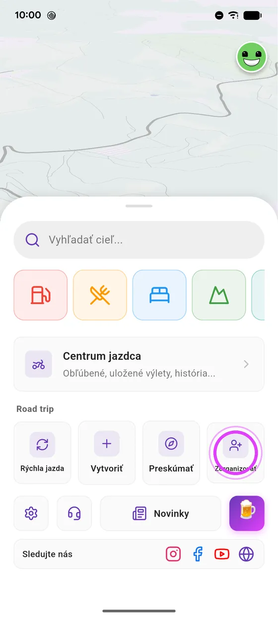 Ťukni na Zorganizovať