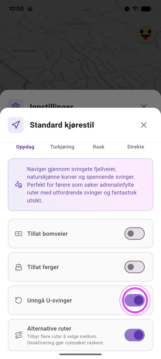 Uten U-svinger