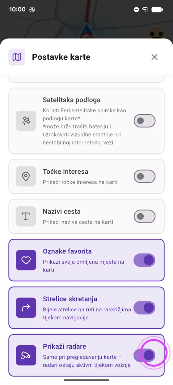 Sakrij radare