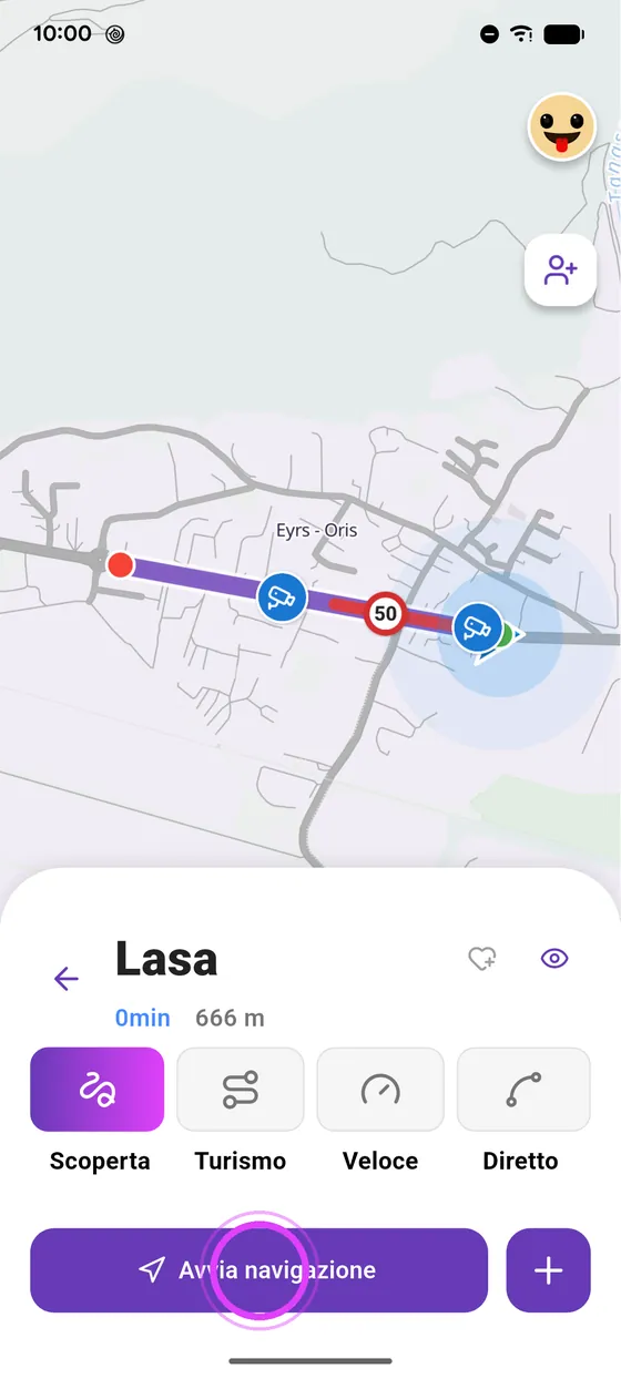 Avvia la navigazione