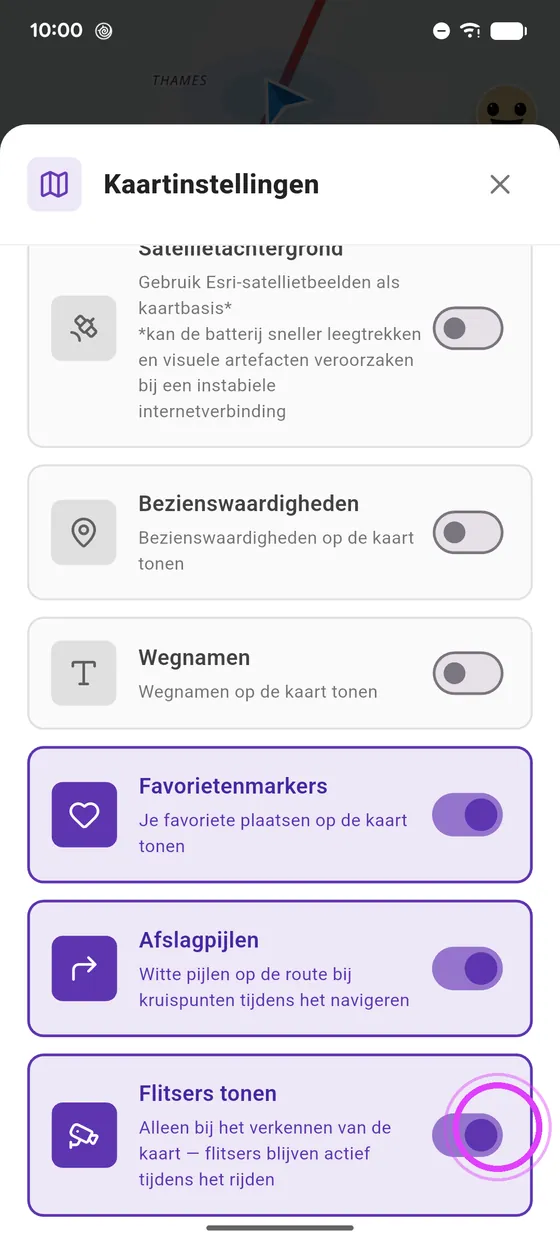Verberg de flitsers