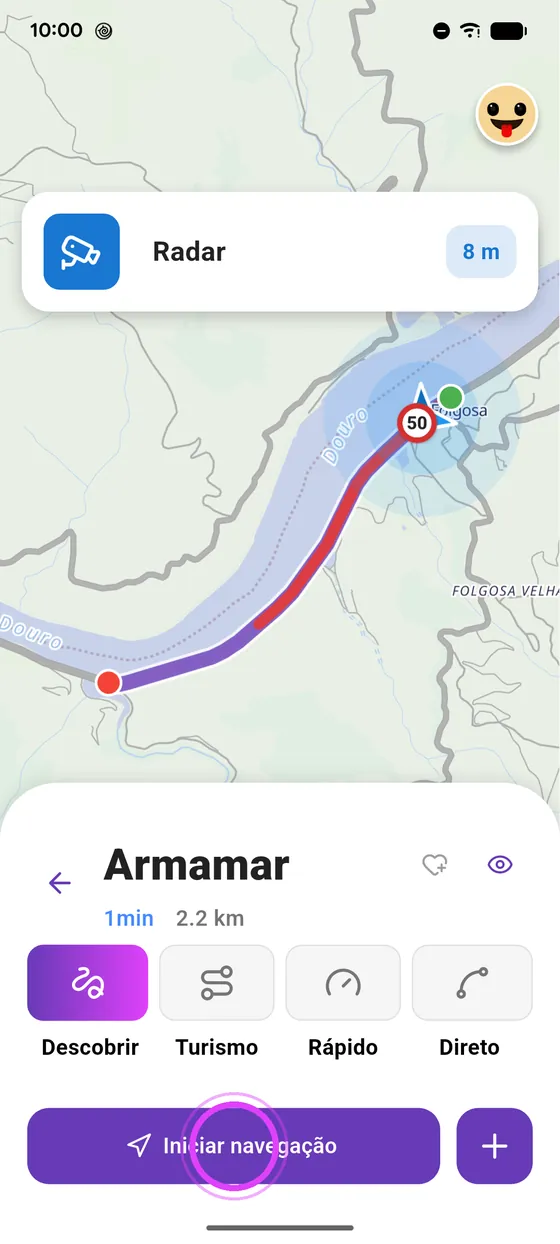 Inicia a navegação