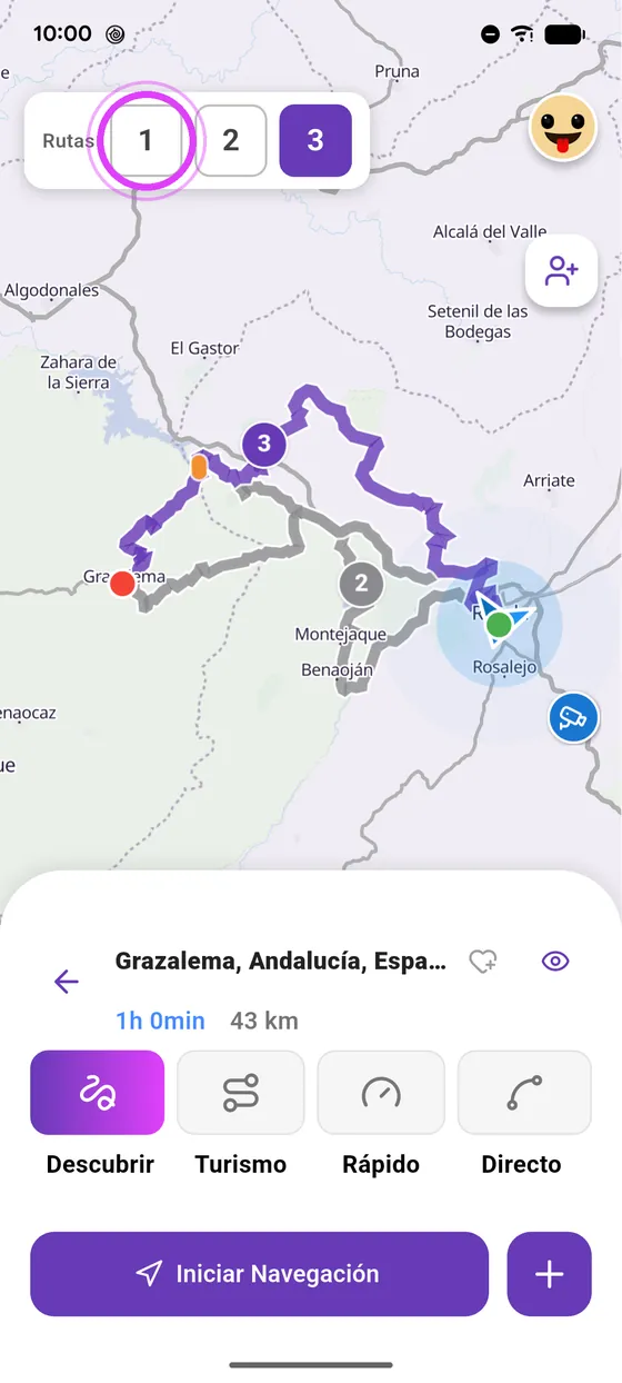 Compara las rutas