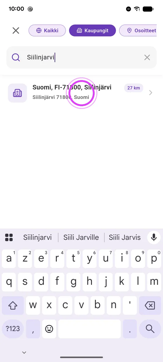 Valitse oikea tulos