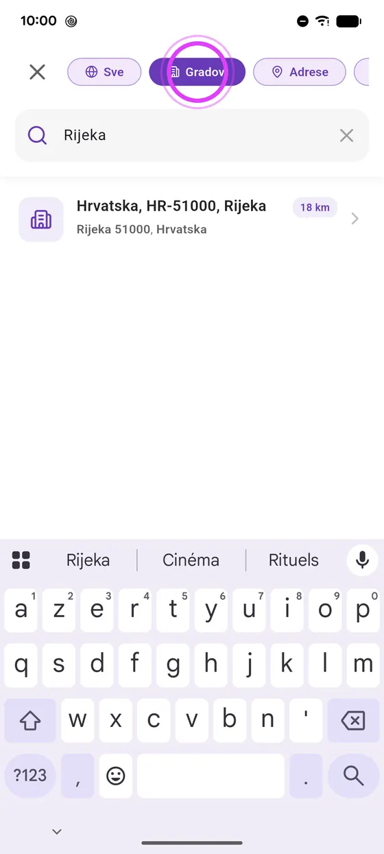 Upiši odredište