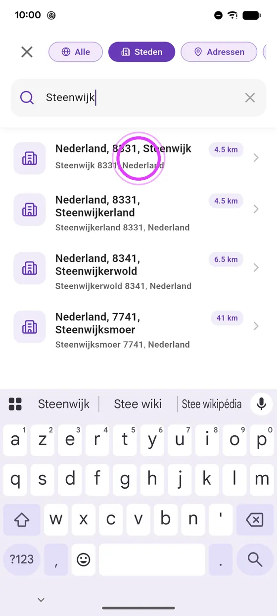 Kies het juiste resultaat