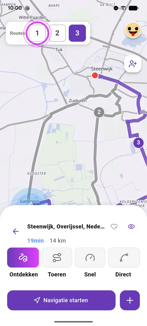 Vergelijk de routes
