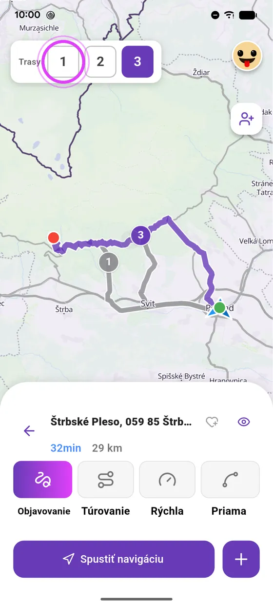 Porovnaj trasy