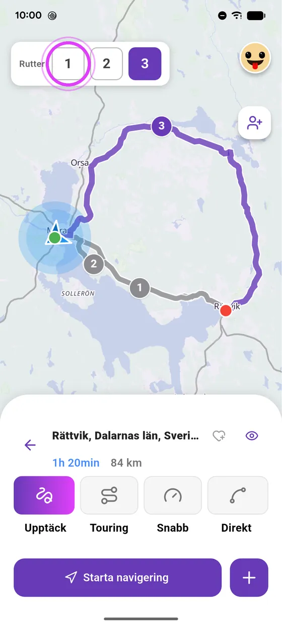 Jämför rutterna