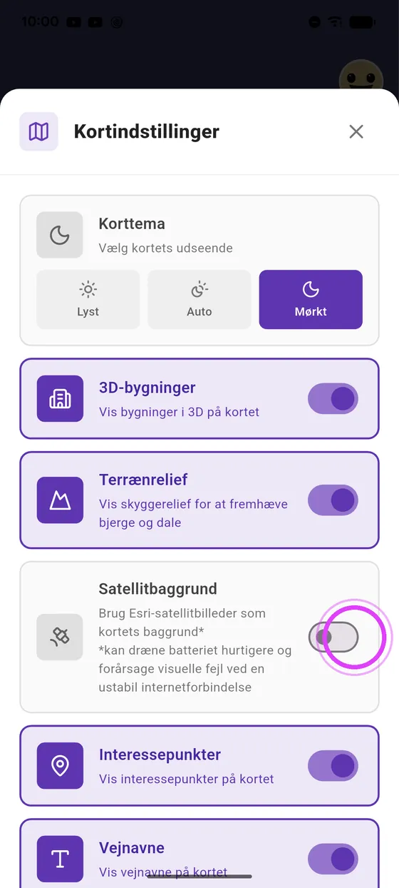 Satellitbaggrund
