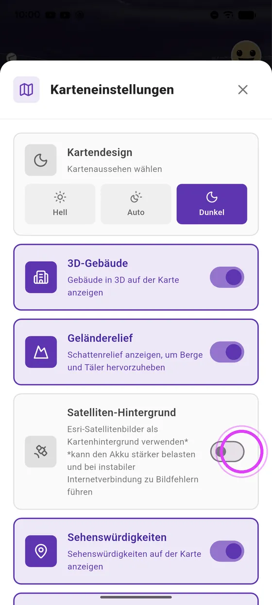 Satelliten-Hintergrund