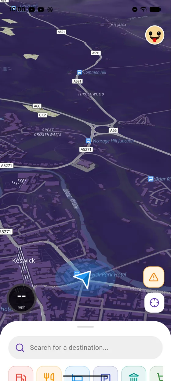 The result on the map