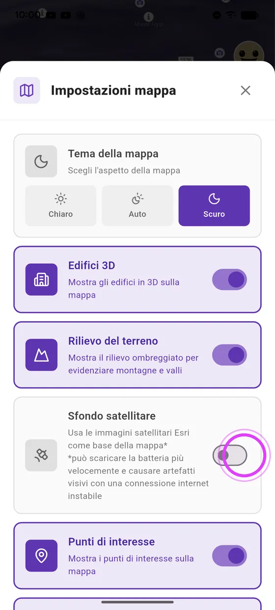 Sfondo satellitare