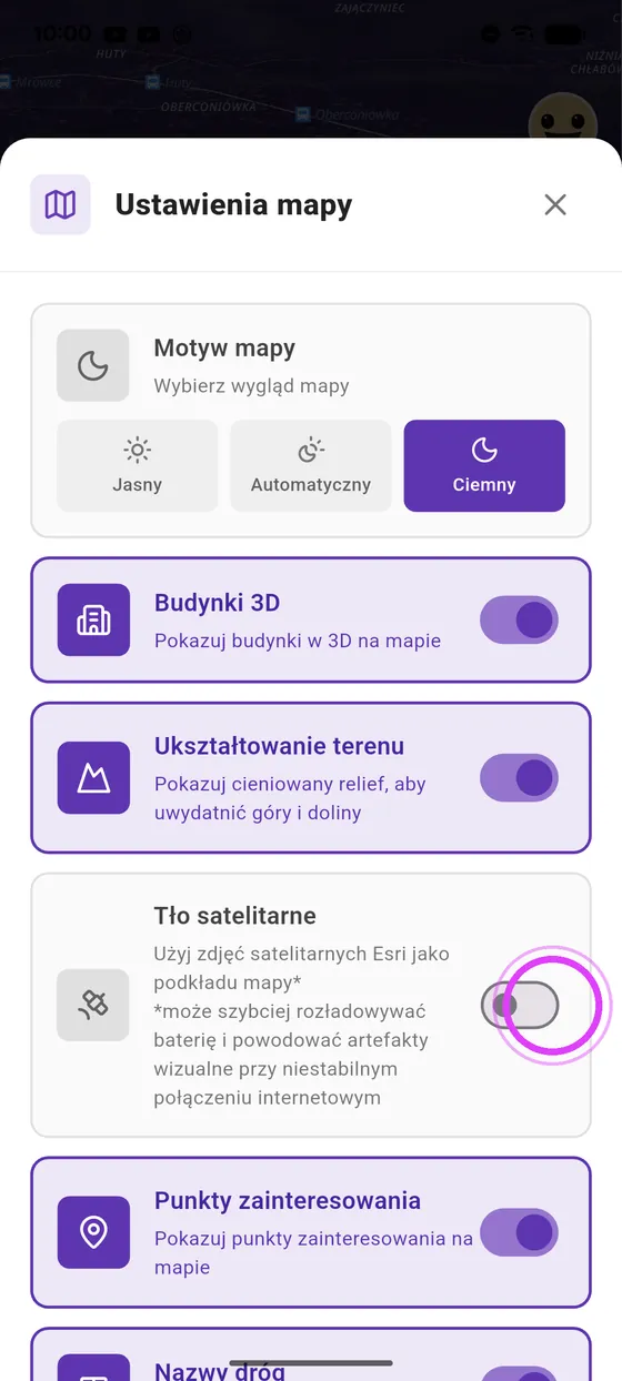 Tło satelitarne