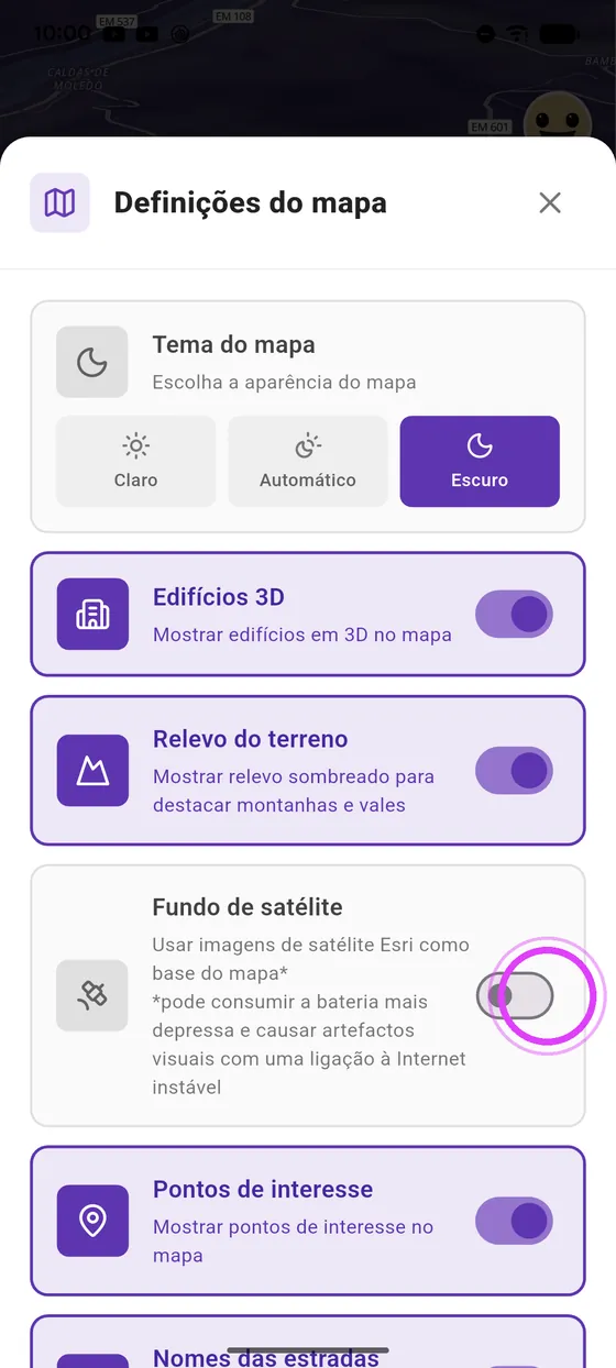 Fundo de satélite