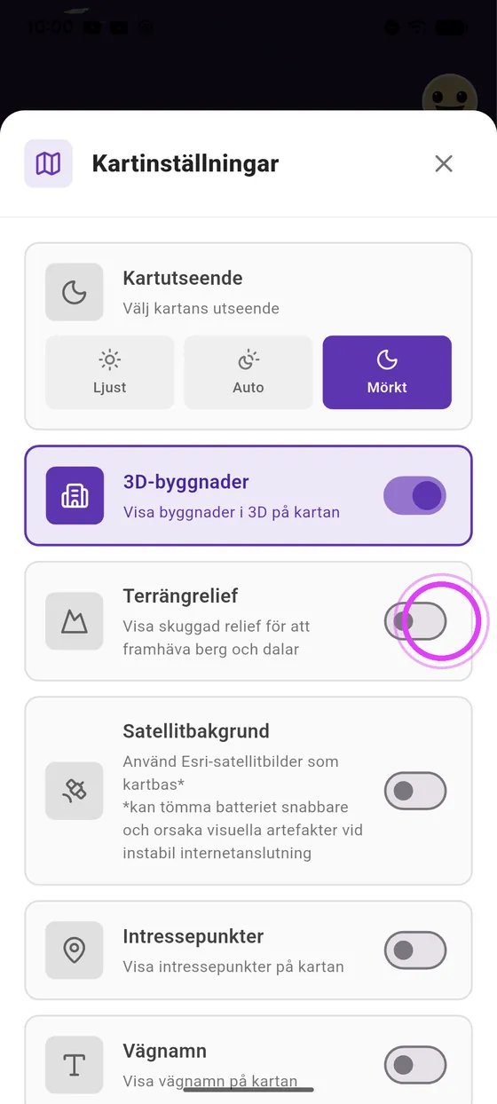 3D-byggnader och relief