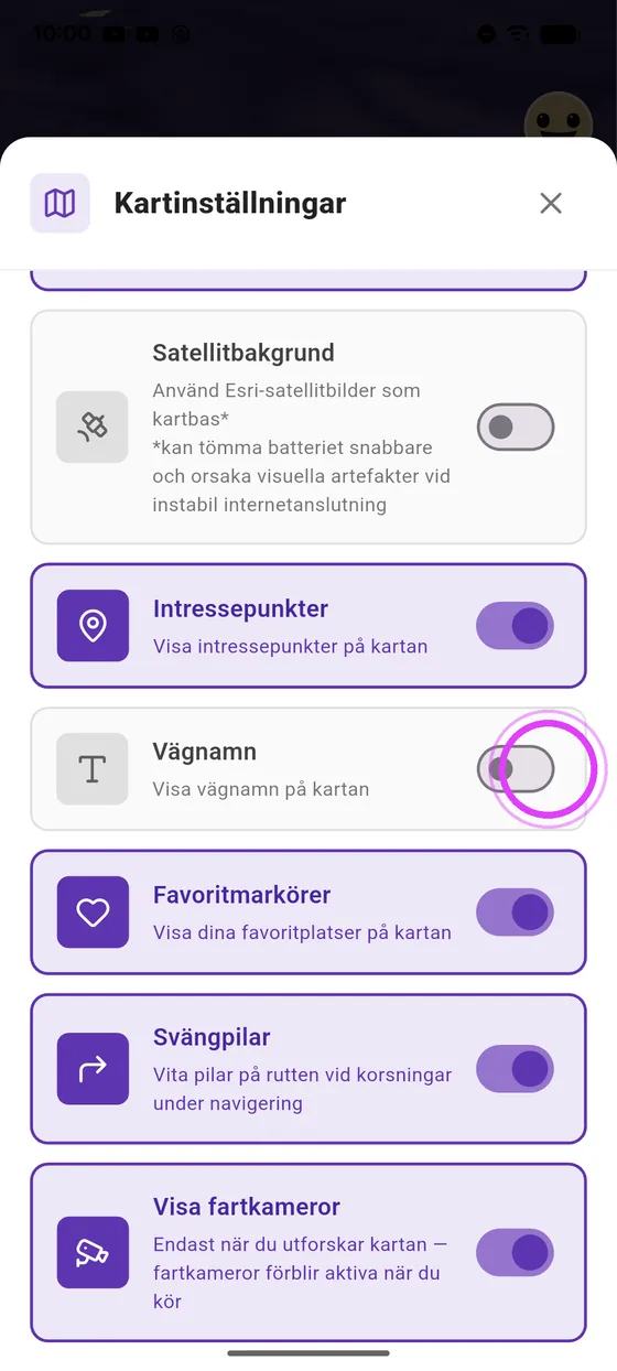 Intressepunkter och vägnamn