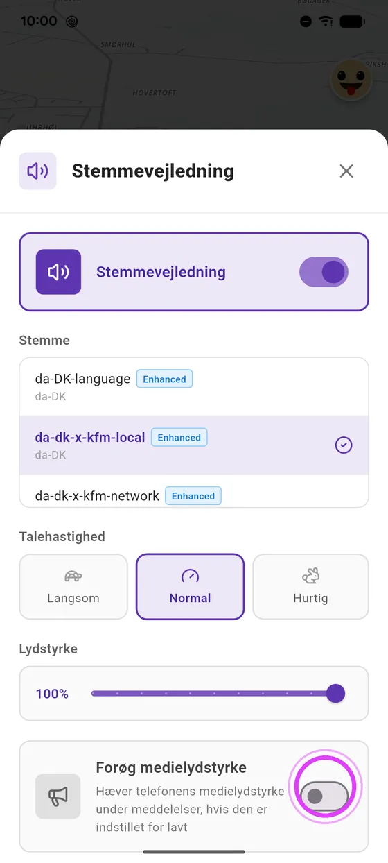 Forøg lydstyrken