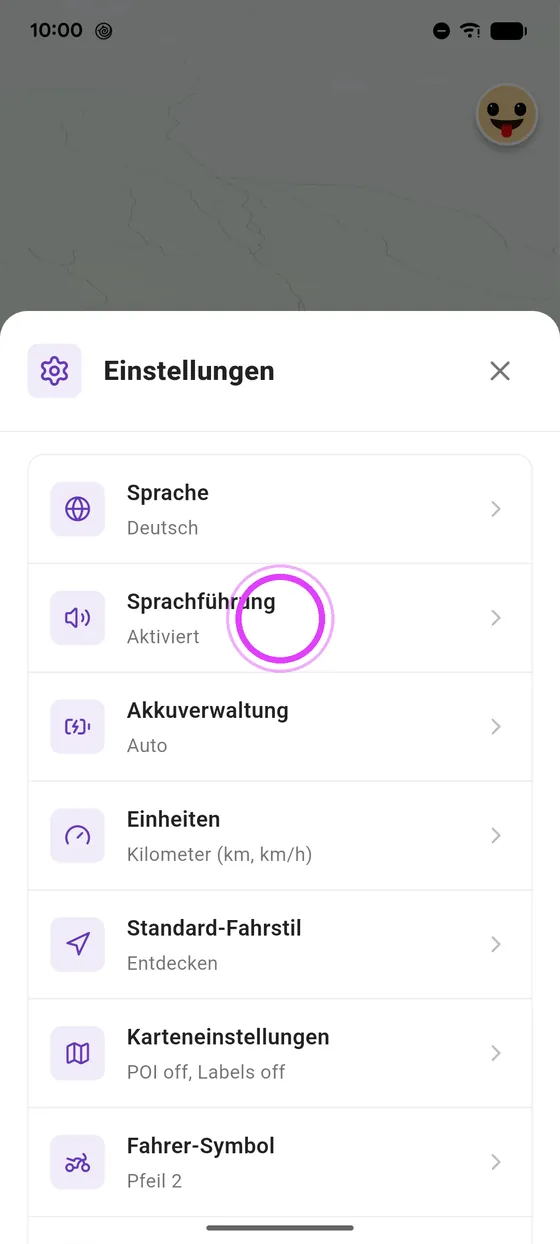 Sprachführung öffnen