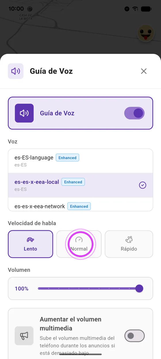 Velocidad de habla