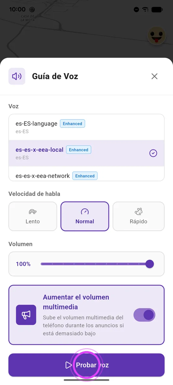 Prueba la voz