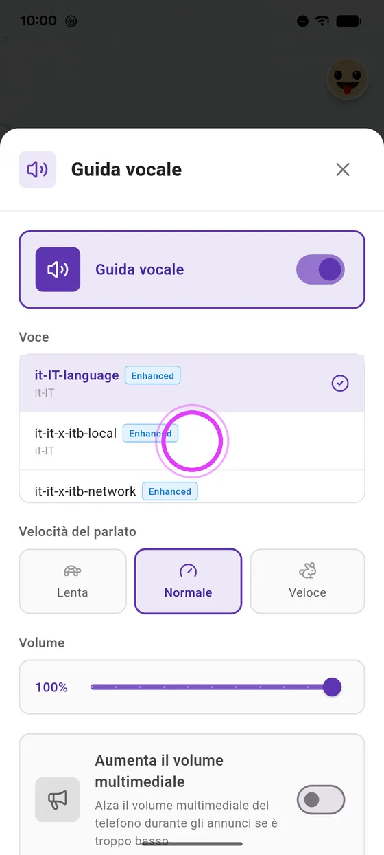 Scegli la voce