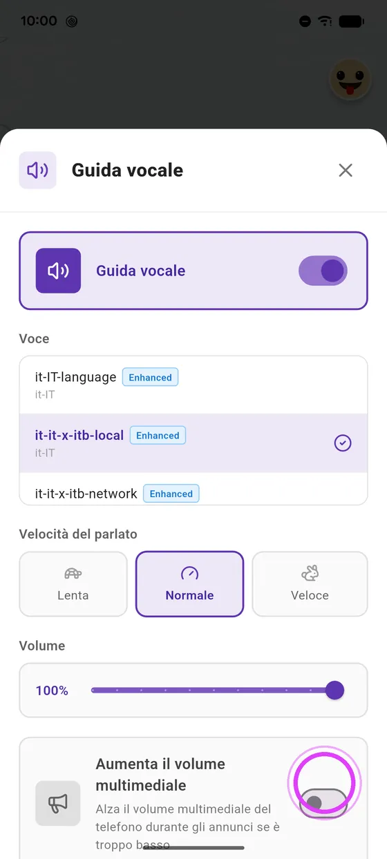 Aumenta il volume