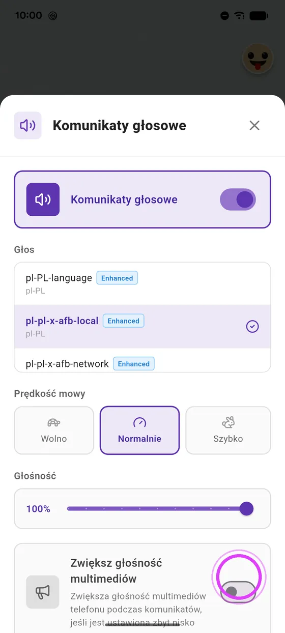 Zwiększ głośność