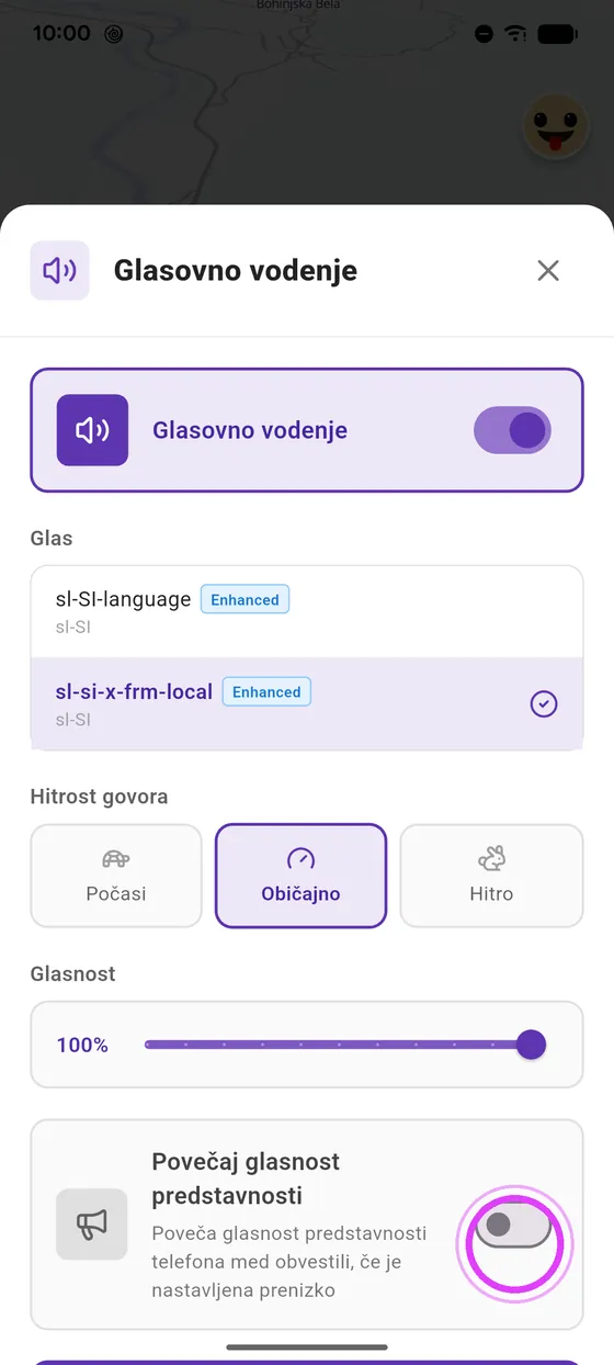 Povečaj glasnost